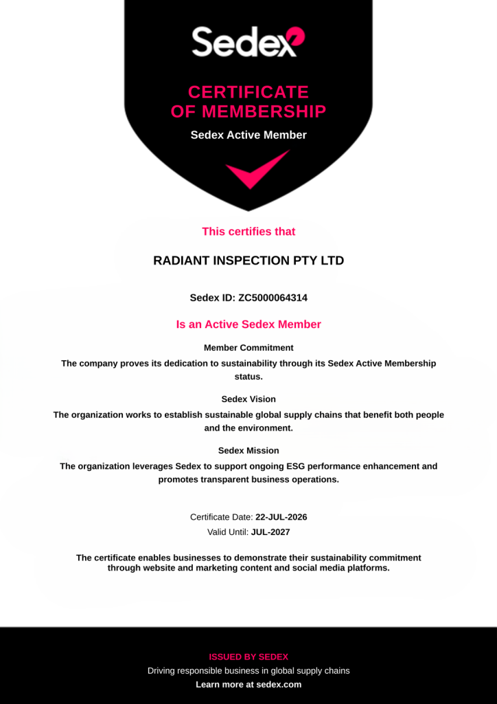 sedex membership radiant inspection